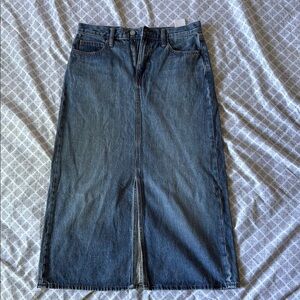 Uniqlo Denim Midi Skirt